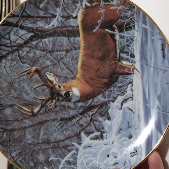 3 for $35 "Winter Whitetail" Bruce Miller Friends Of The Forest Danbury Mint - Picture 6 of 6